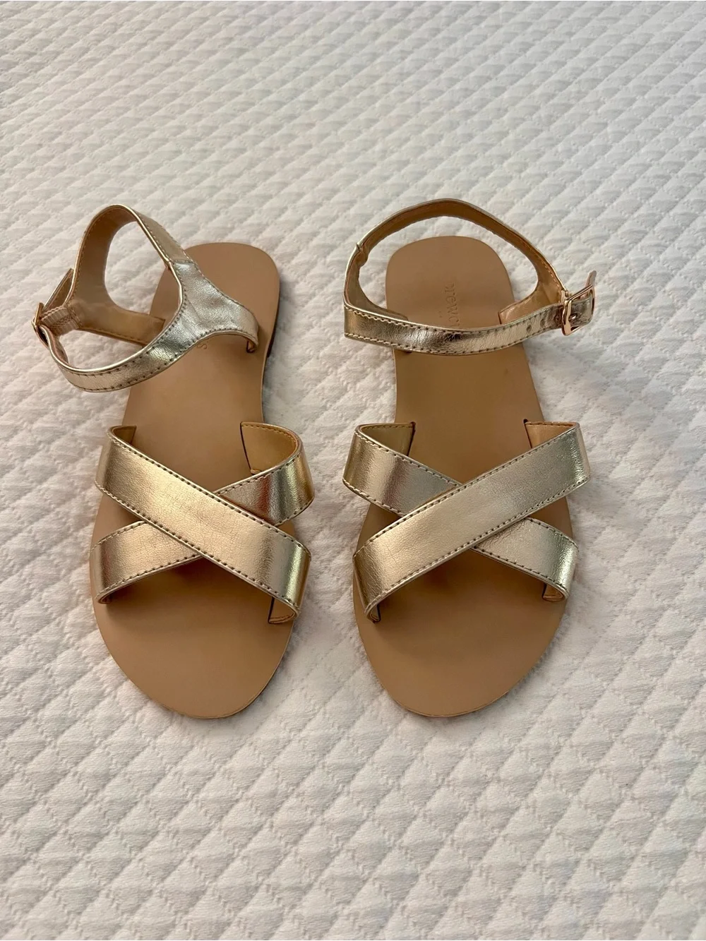 Crewcuts Girls Metallic Gold Sandals